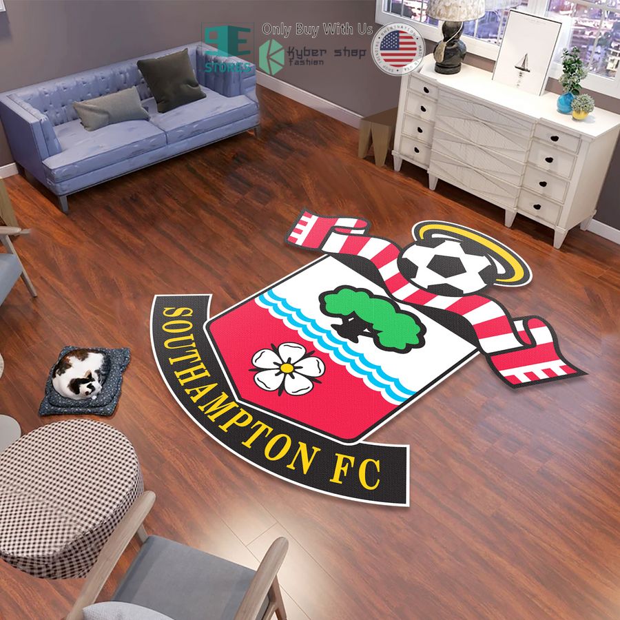 southampton fc logo shaped rug 1 14481