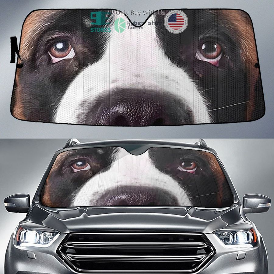 st bernard eyes car sun shade 1 58085