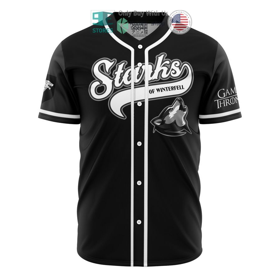 starks of winterfell black game of thrones baseball jersey 2 44731