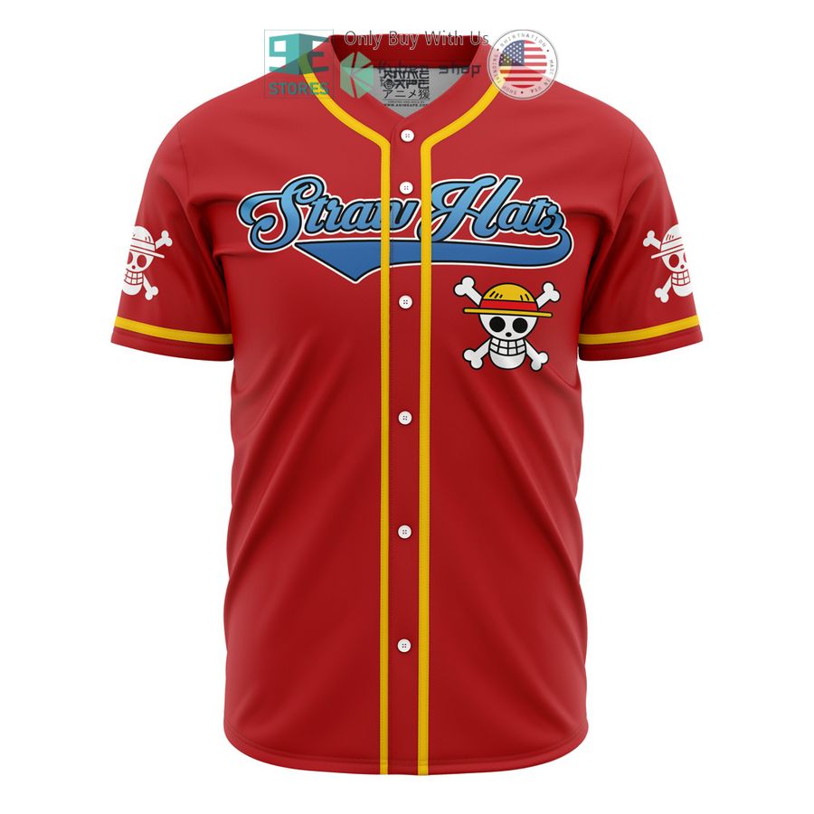 strawhats luffy one piece baseball jersey 1 95078