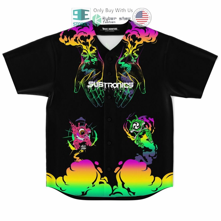 subtronics headranger 420 skull black baseball jersey 1 78998