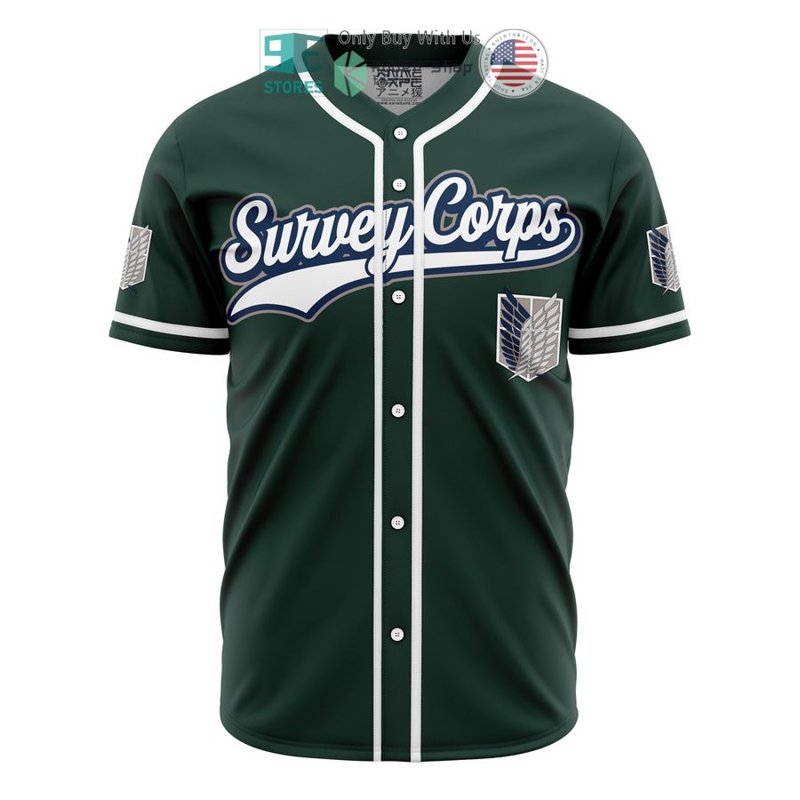 survey corps ackerman attack on titan baseball jersey 1 15170