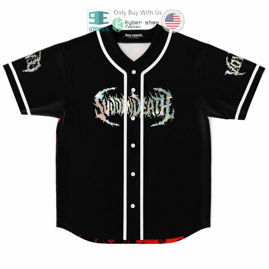 svdden death logo red black baseball jersey 1 31537