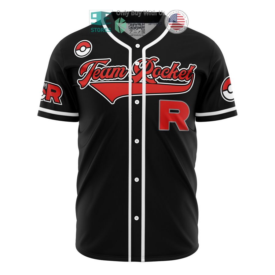 team rocket grunt black pokemon baseball jersey 2 38860