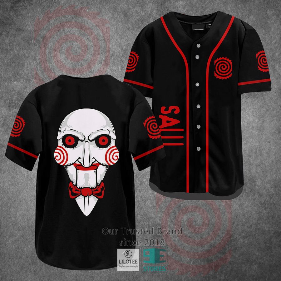 the saw horror movie baseball jersey 1 90478