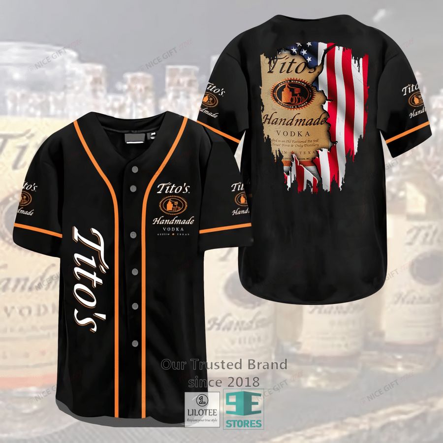 tito s handmade vodka us flag black baseball jersey 1 62659