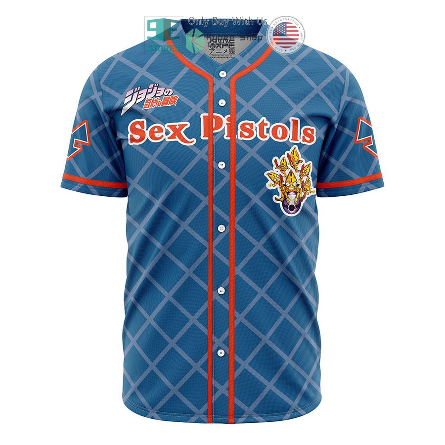 trippy guido mista six bullets jojos bizarre adventure baseball jersey 2 9801