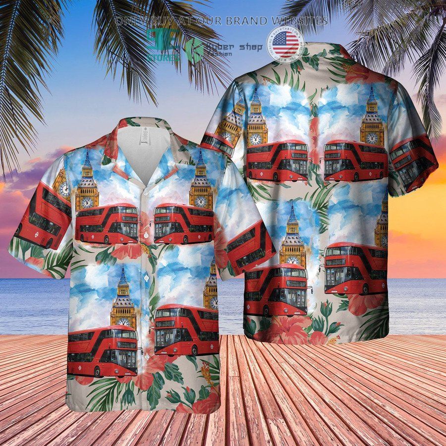 uk double decker bus new routemaster big ben hawaiian shirt 1 99125