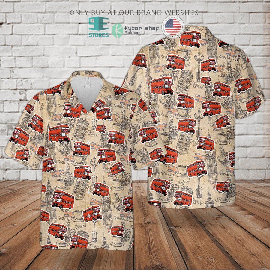 uk double decker bus routemaster hawaiian shirt 2 76732