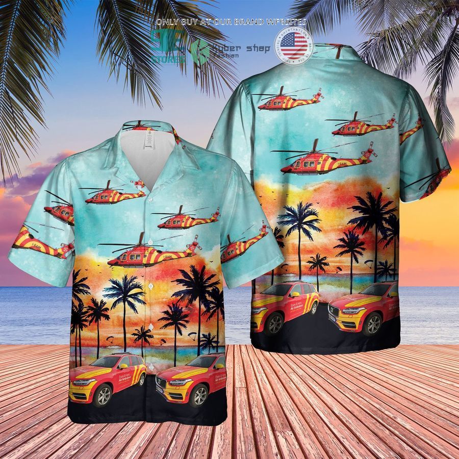 uk essex herts air ambulance helicopter car hawaiian shirt 1 71508