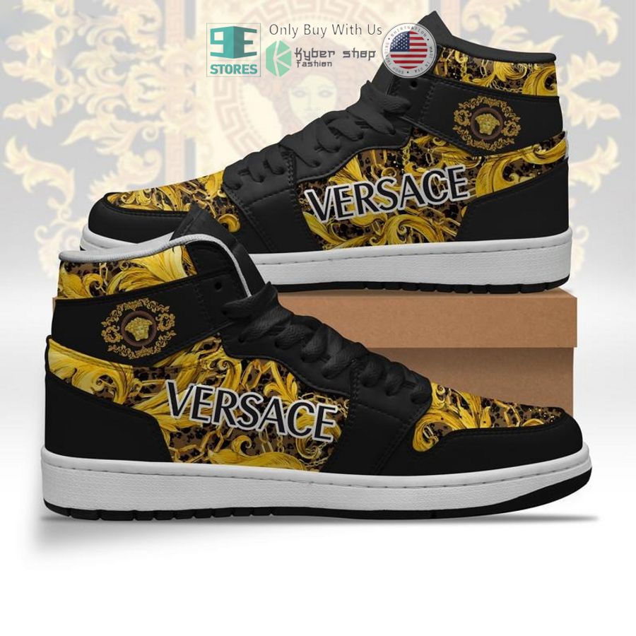 versace baroque logo air jordan high top shoes 1 87411