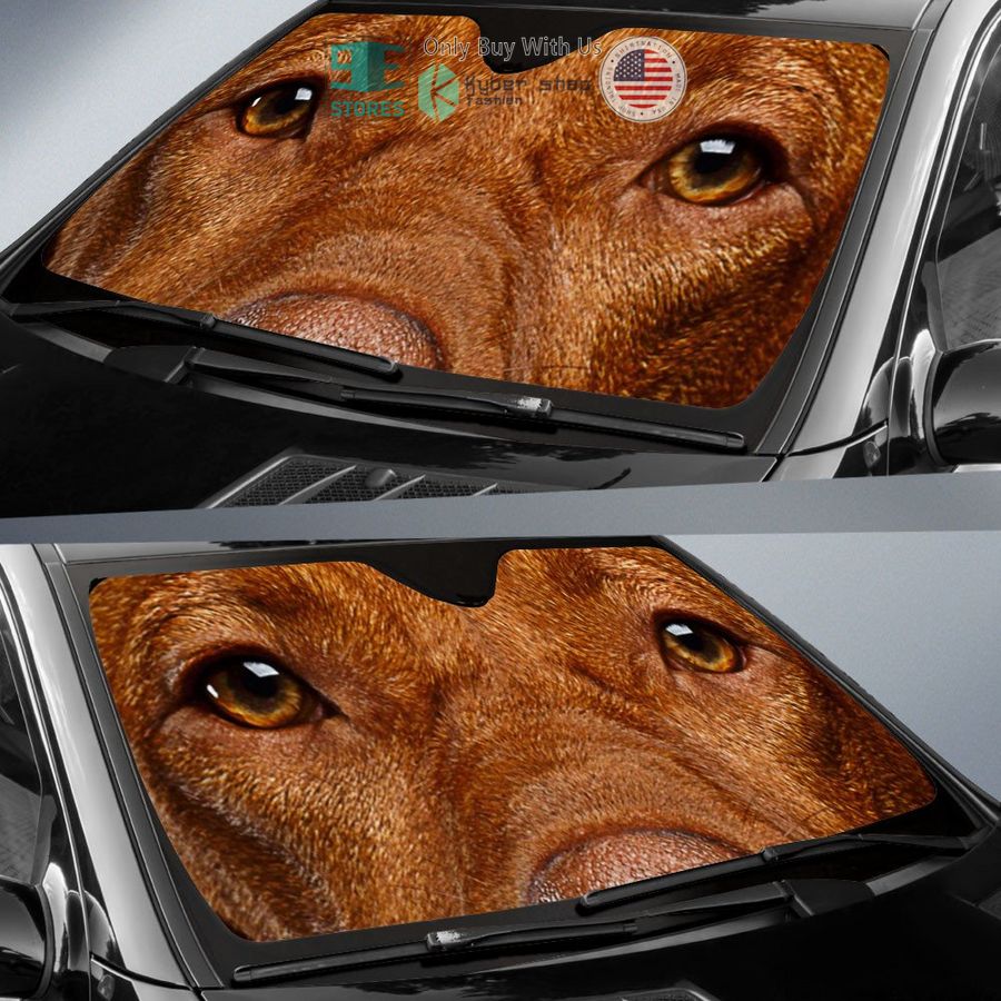 vizsla eyes car sun shade 2 24933