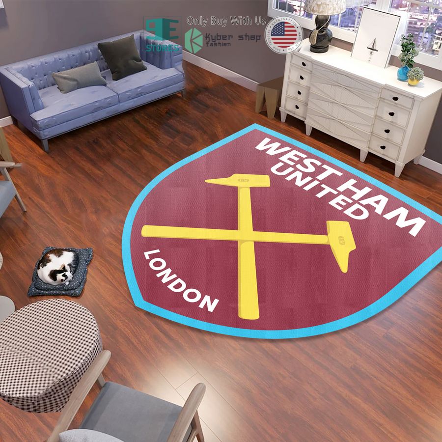 west ham united logo shaped rug 1 19394