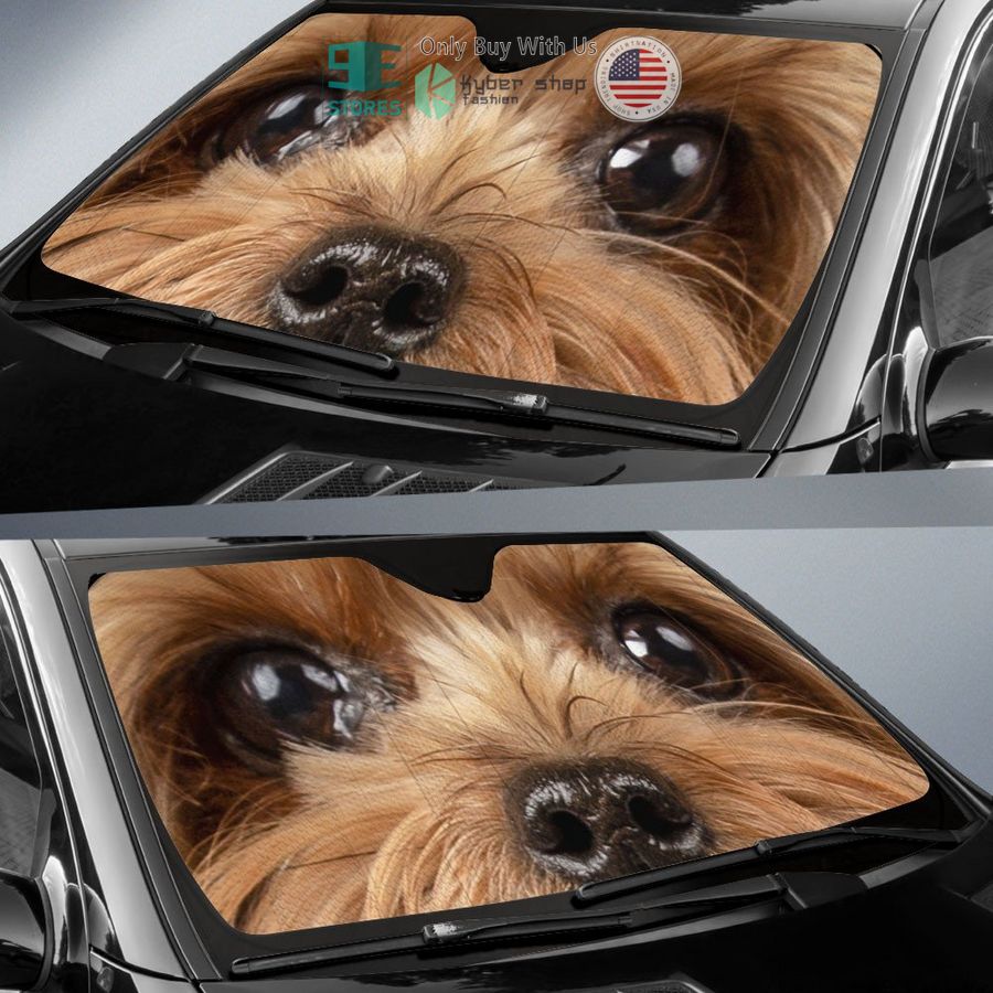 yorkshire terrier eyes car sun shade 2 25925