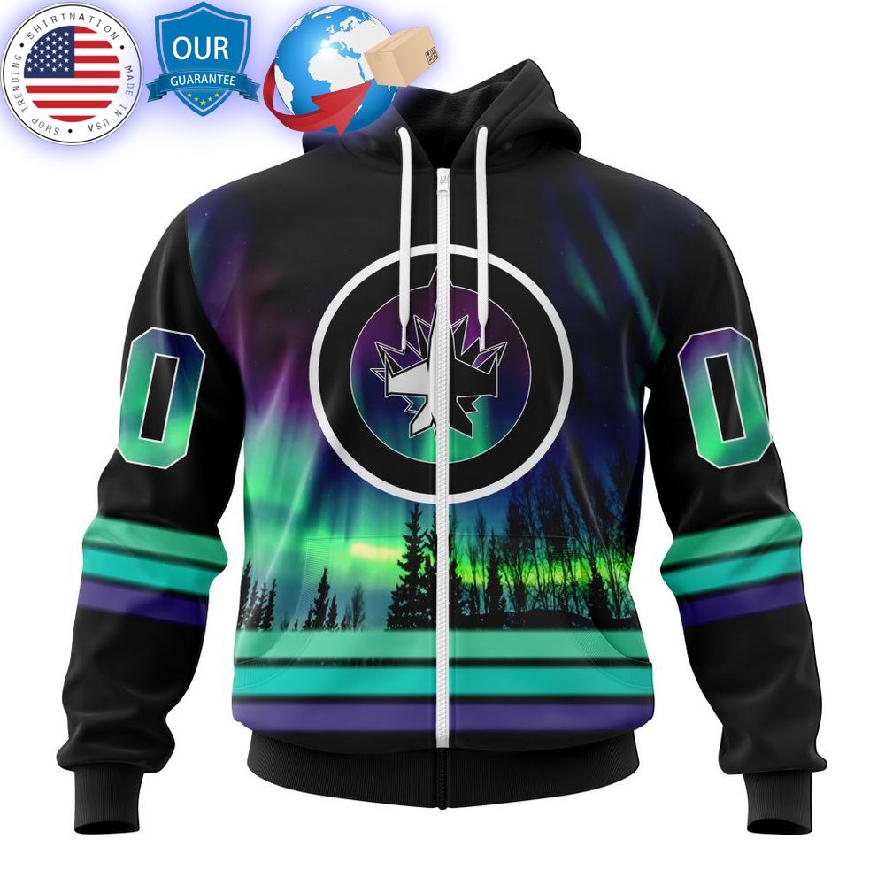 hot custom winnipeg jets special design with northern lights shirt 2