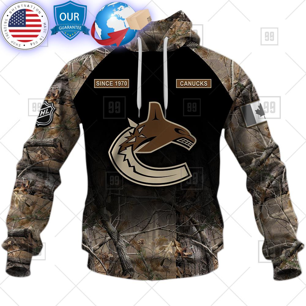 hot vancouver canucks hunting camouflage custom shirt 2