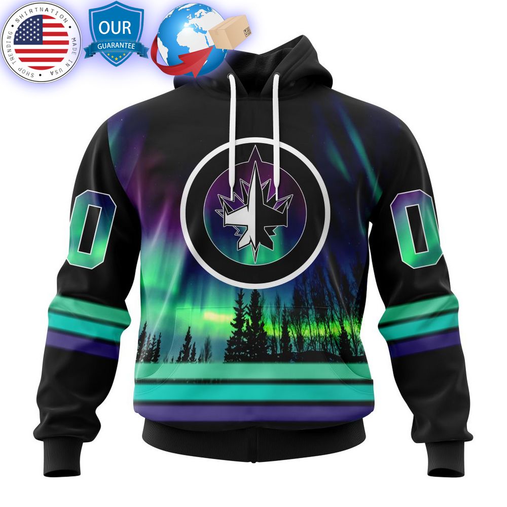 hot custom winnipeg jets special design with northern lights shirt 1