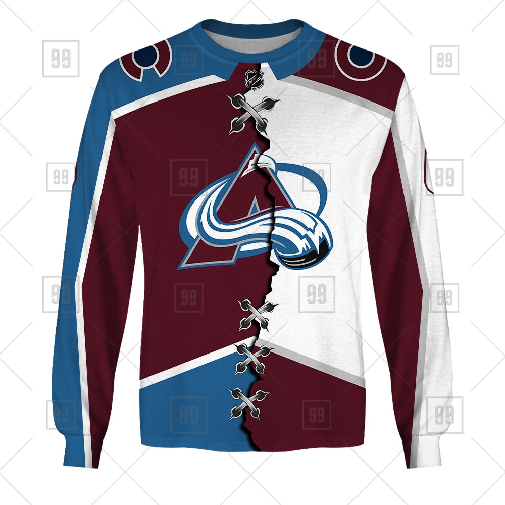 TU YN NHL Mix Jersey Colorado Avalanche long sleeve front