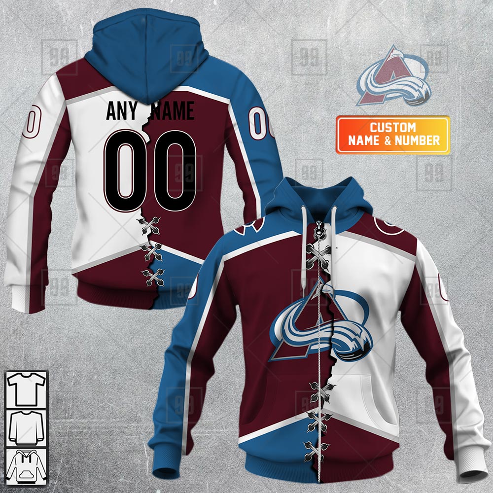 TU YN NHL Mix Jersey Colorado Avalanche mockup ads