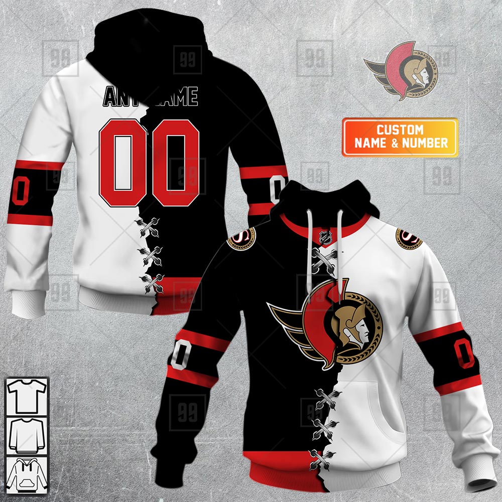 TU YN NHL Mix Jersey Ottawa Senators mockup ads