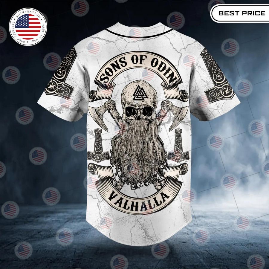 best son of odin valhalla viking axe skull custom baseball jersey 2 151