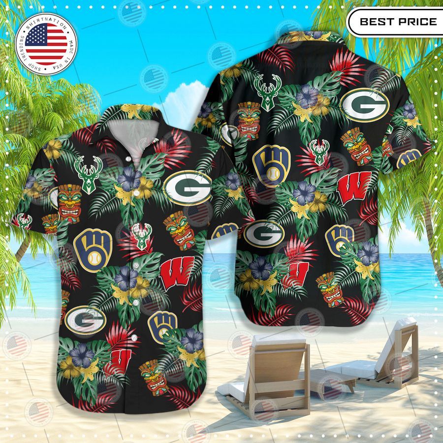 best wisconsin logo sport teams hawaiian shirts 1 424