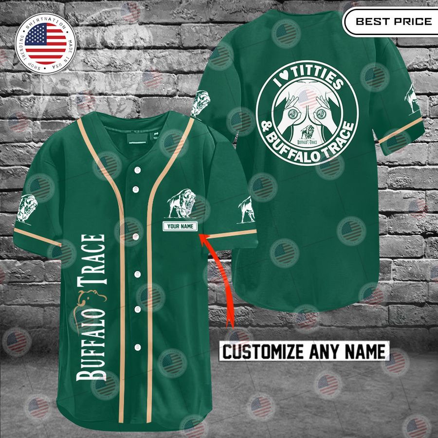 buffalo trace i love titties and buffalo trace custom baseball jersey 1 73