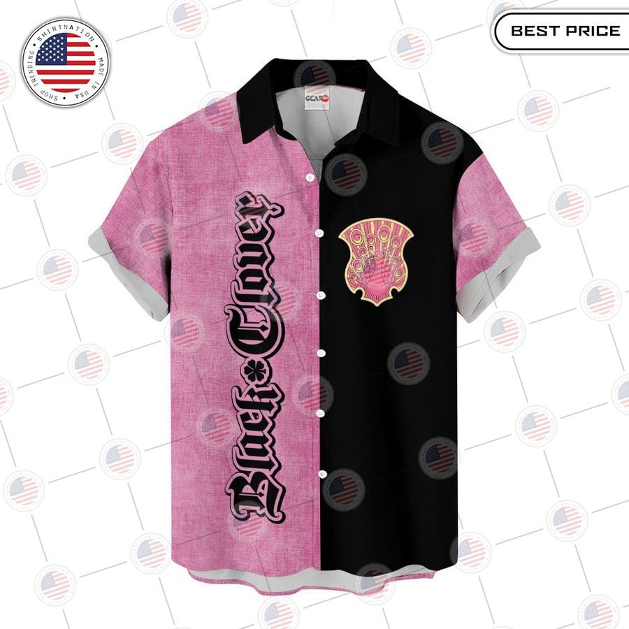 coral peacock black clover hawaiian shirt 2 612