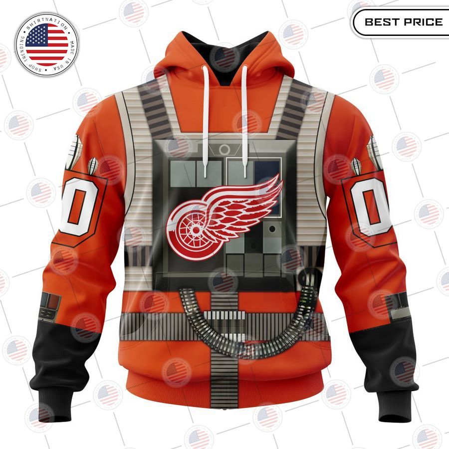 detroit red wings star wars rebel pilot design custom shirt 1 579