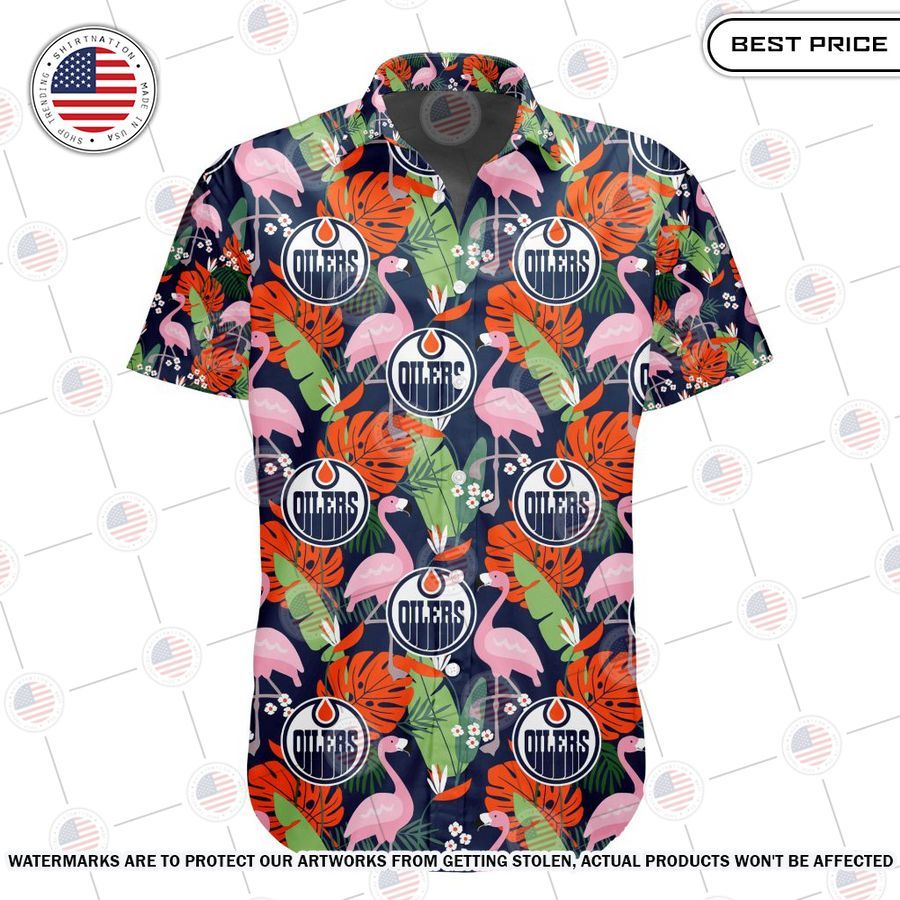 Edmonton Oilers Flamingo Hawaiian Shirt Loving click