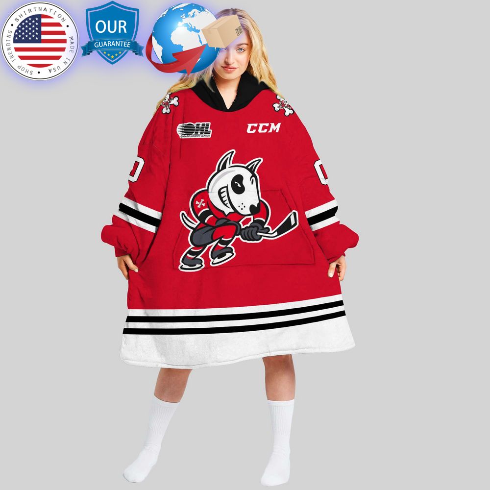 hot ohl niagara icedogs custom hoodie blanket 1