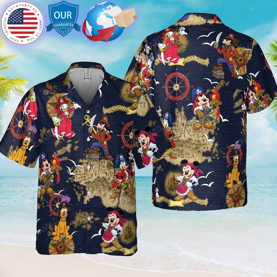 mickey mouse pirates of the caribbean hawaiian shirt 1 28