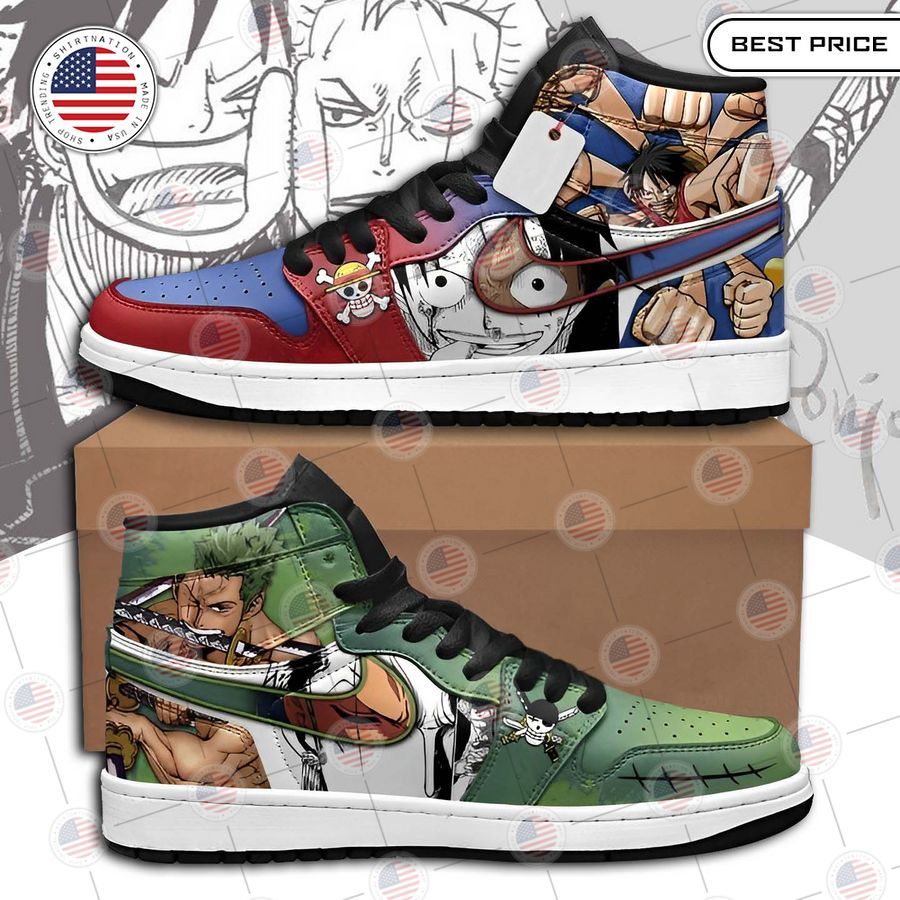 one piece luffy zoro eyes air jordan high top shoes 1 556