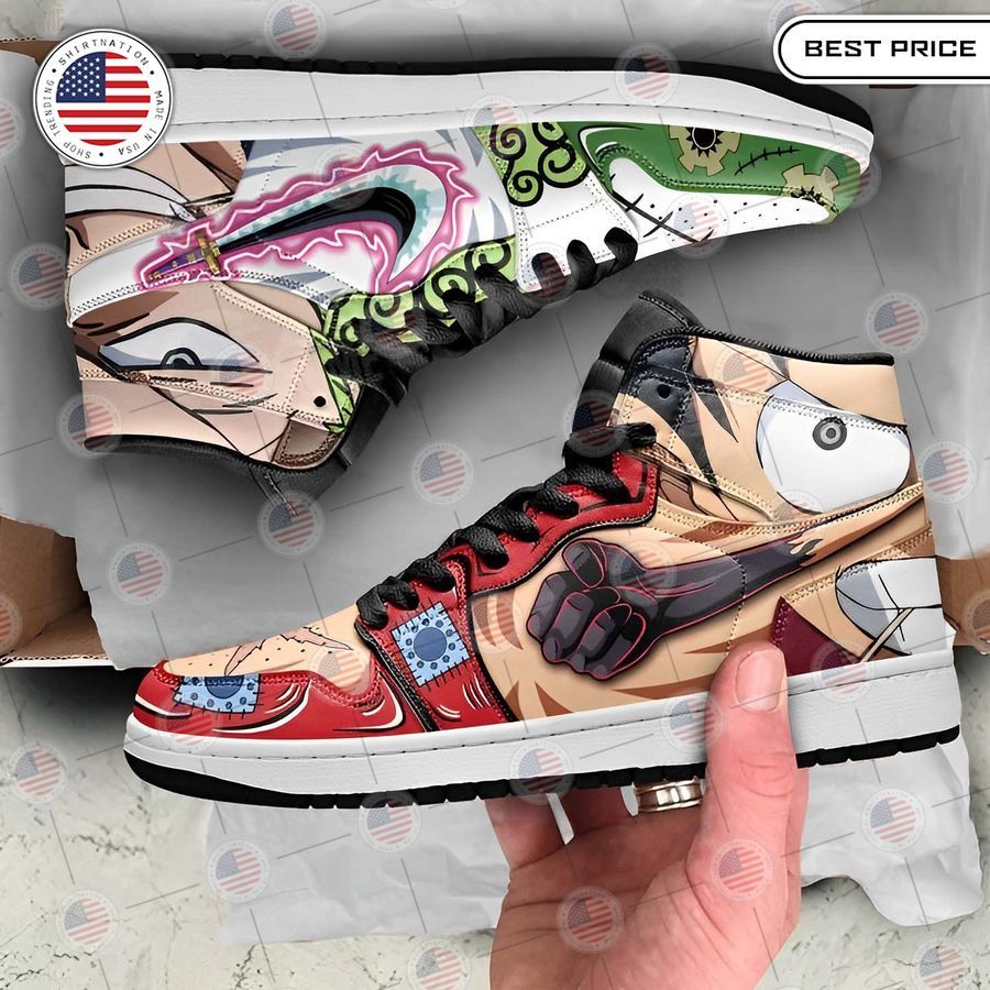 one piece luffy zoro wano arc air jordan high top shoes 2 314