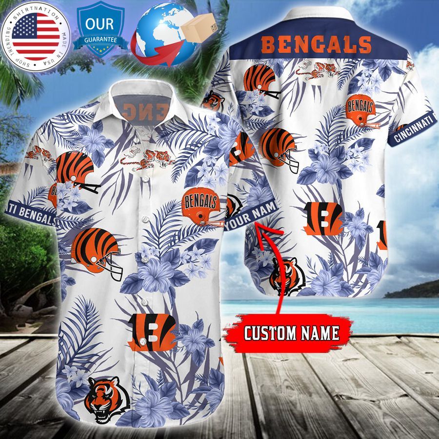 personalized hibiscus cincinnati bengals hawaiian shirt 1 314