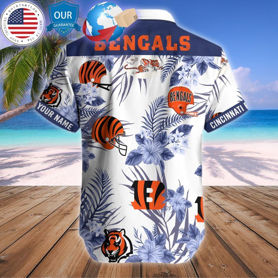 personalized hibiscus cincinnati bengals hawaiian shirt 2 192