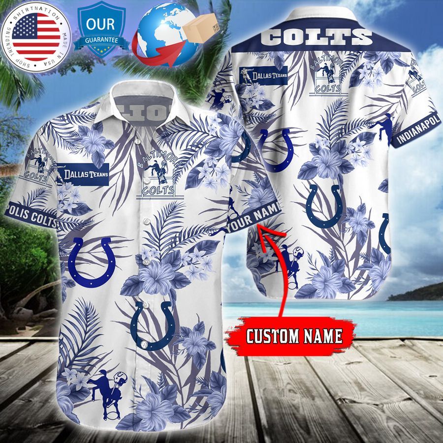 personalized hibiscus indianapolis colts hawaiian shirt 1 321