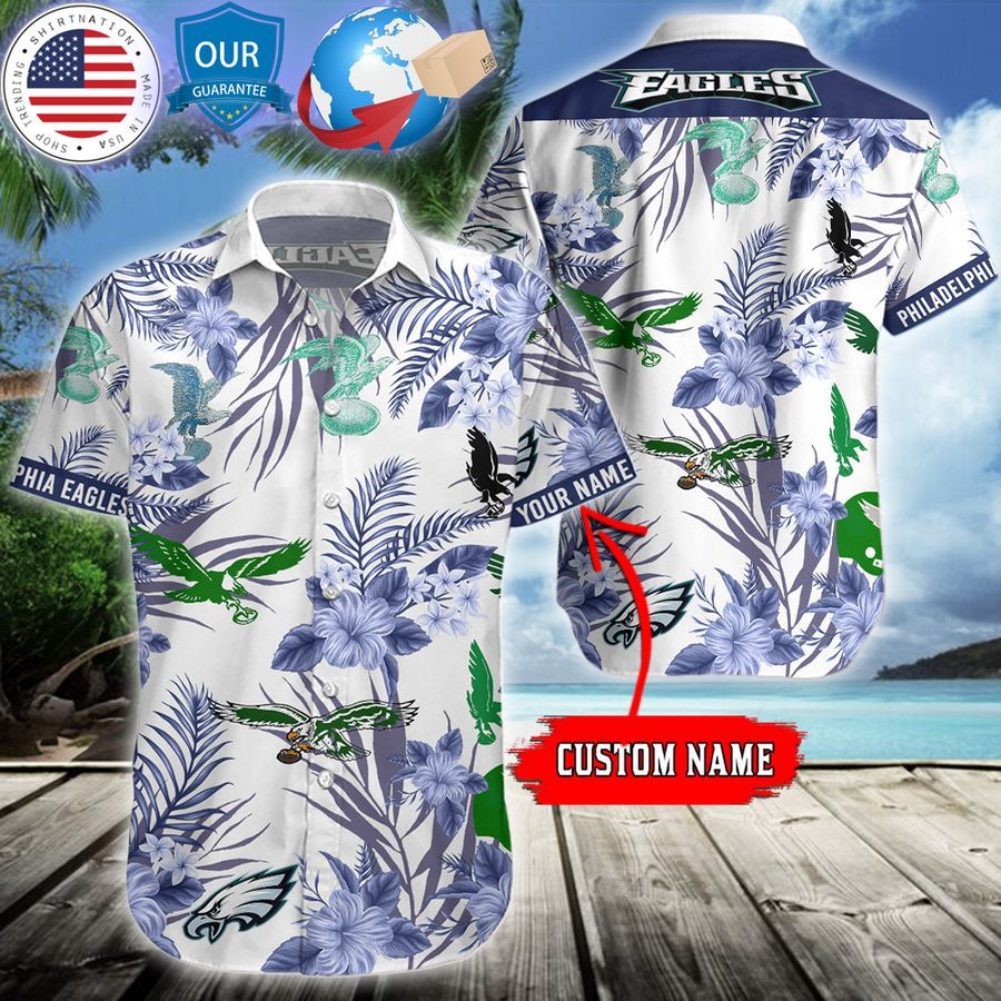 personalized hibiscus philadelphia eagles hawaiian shirt 1 182