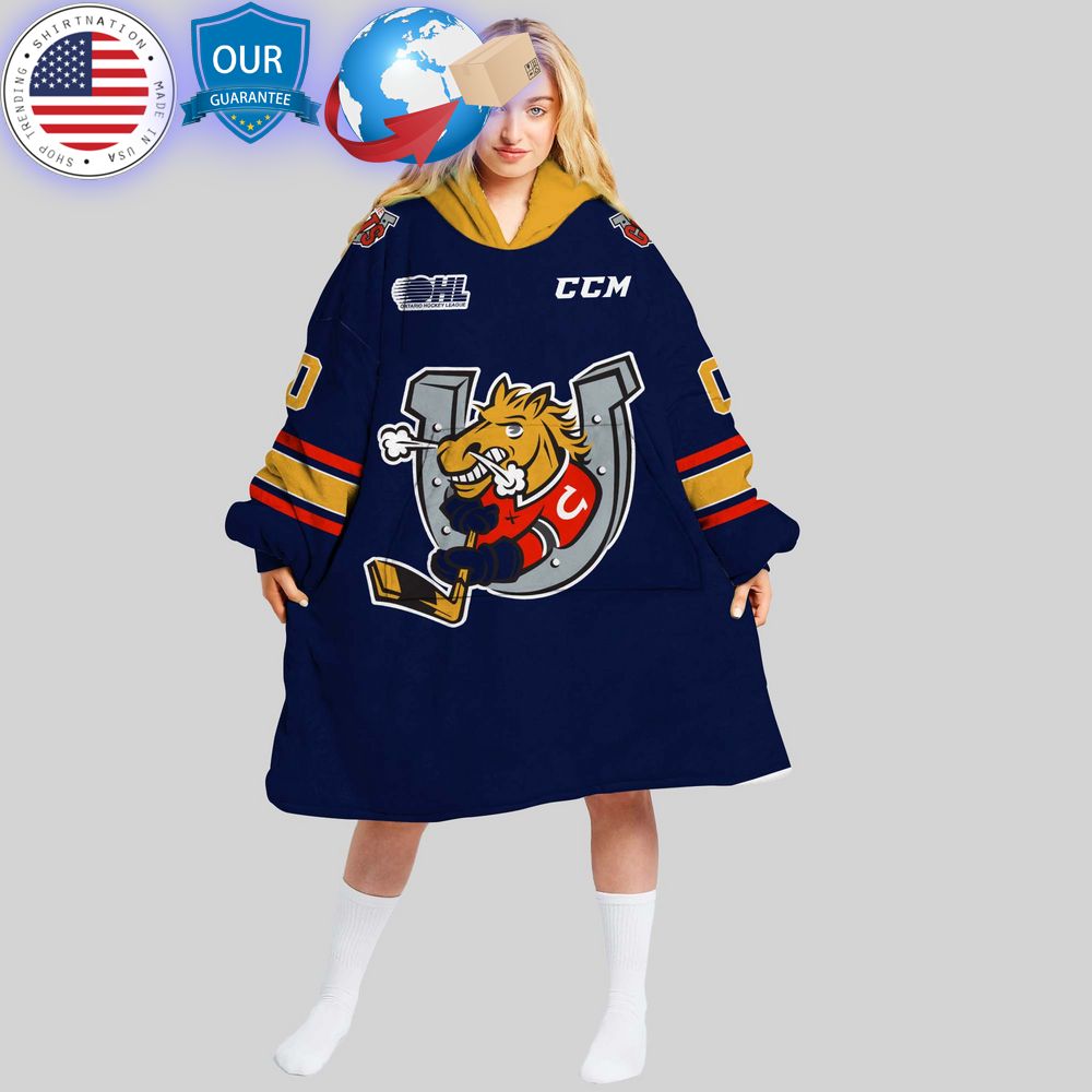 hot ohl barrie colts custom hoodie blanket 1