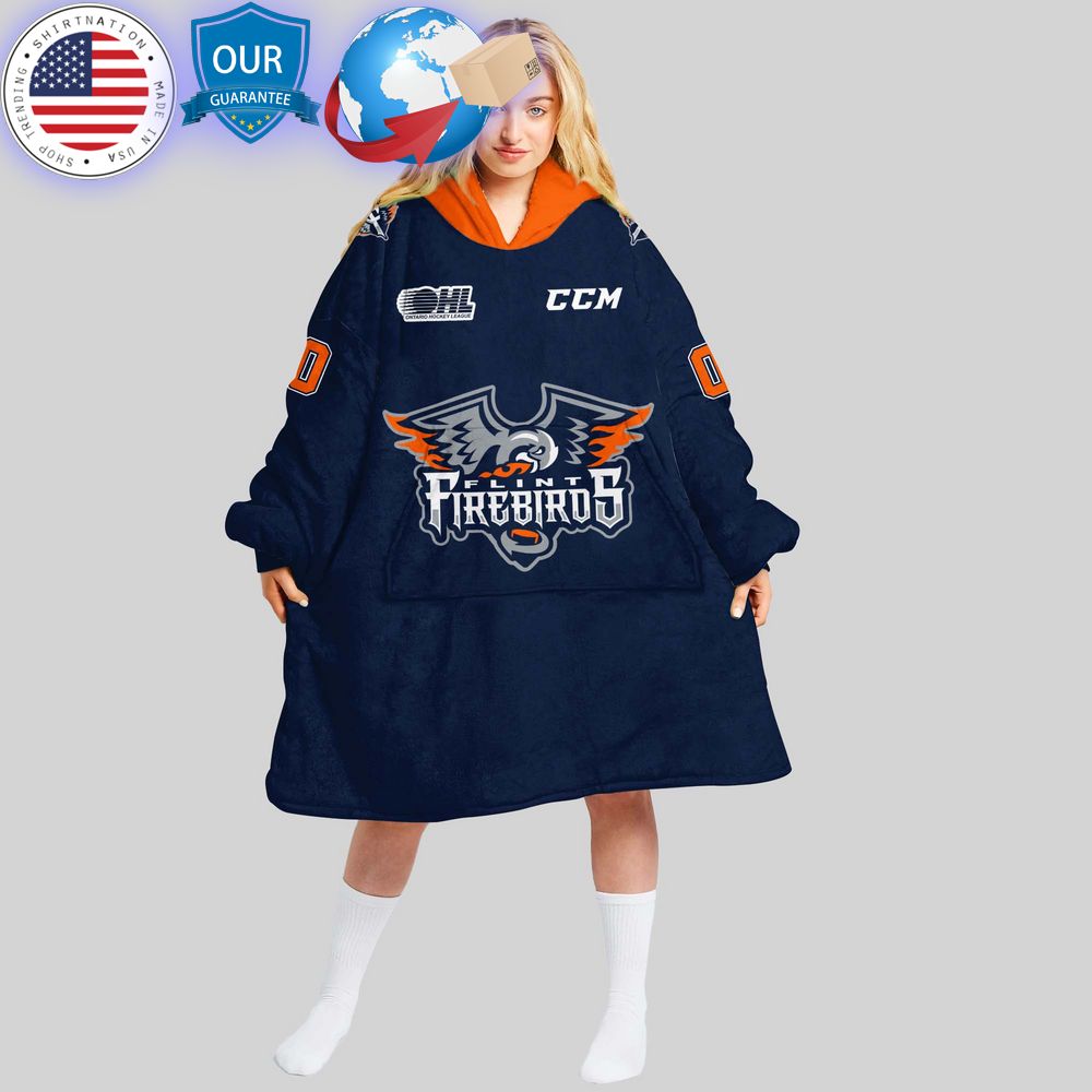 hot ohl flint firebirds custom hoodie blanket 1