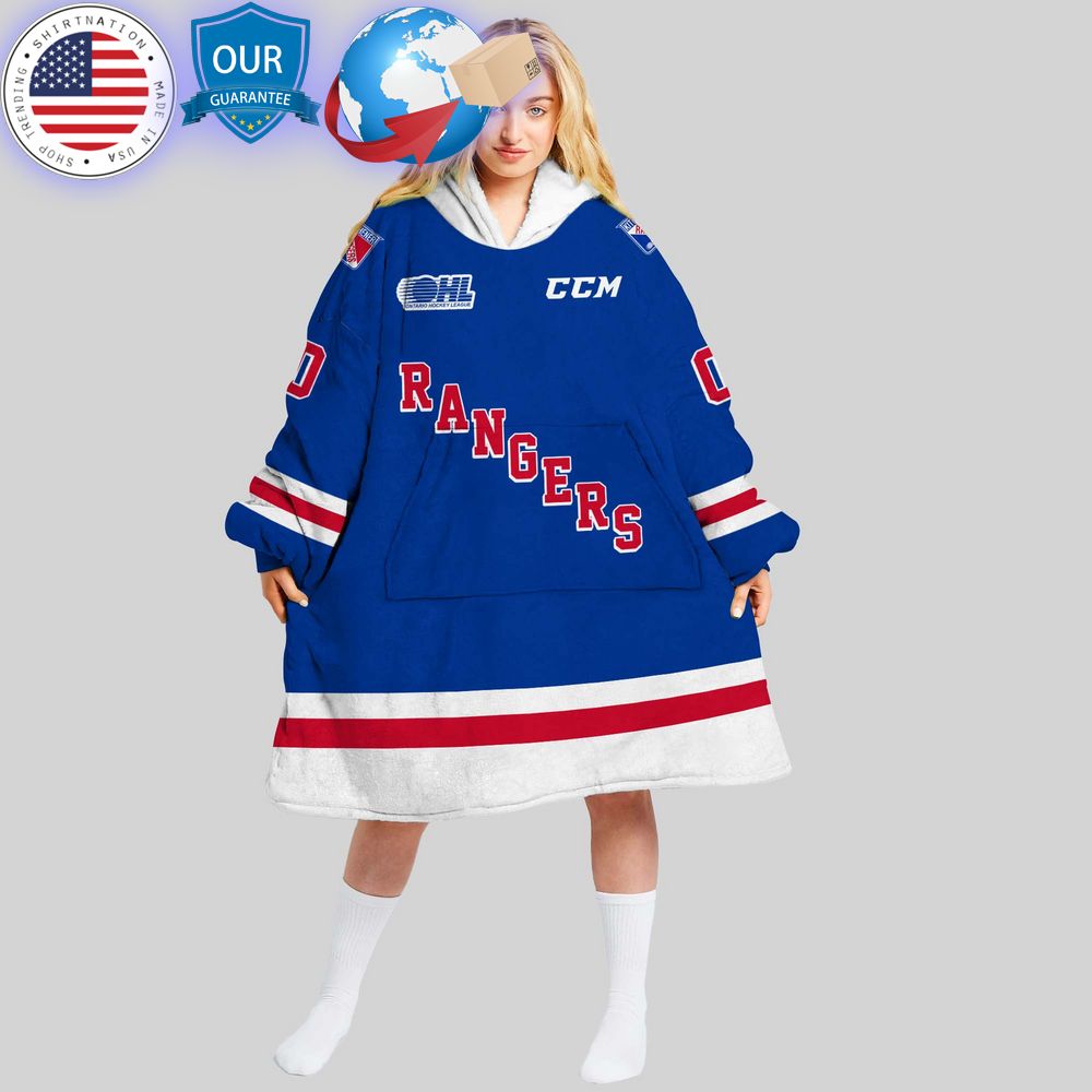 hot ohl kitchener rangers custom hoodie blanket 1