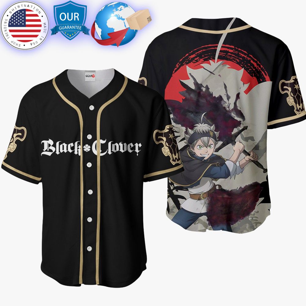 hot black clover asta baseball jersey 1