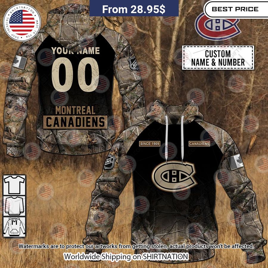 Montreal Canadiens Camouflage Custom Hoodie Good one dear