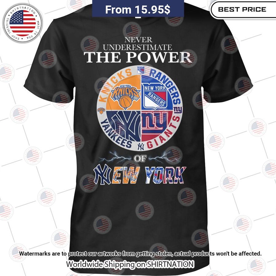 HOT Never Underestimate The Power of New York T Shirt Loving click