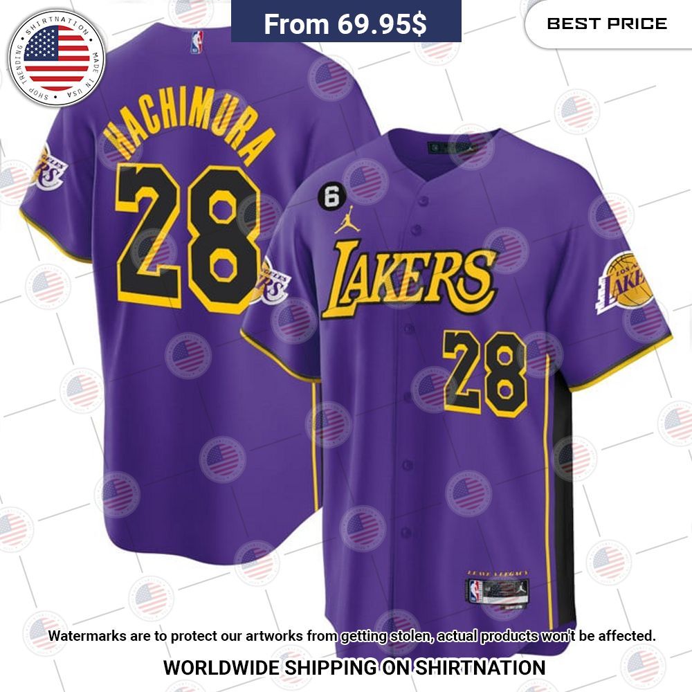 Los Angeles Lakers Rui Hachimura Baseball Jersey Sizzling