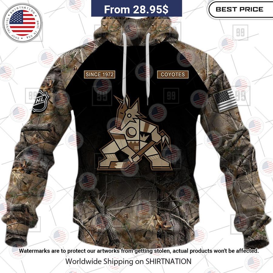 Arizona Coyotes Camouflage Custom Hoodie Stand easy bro