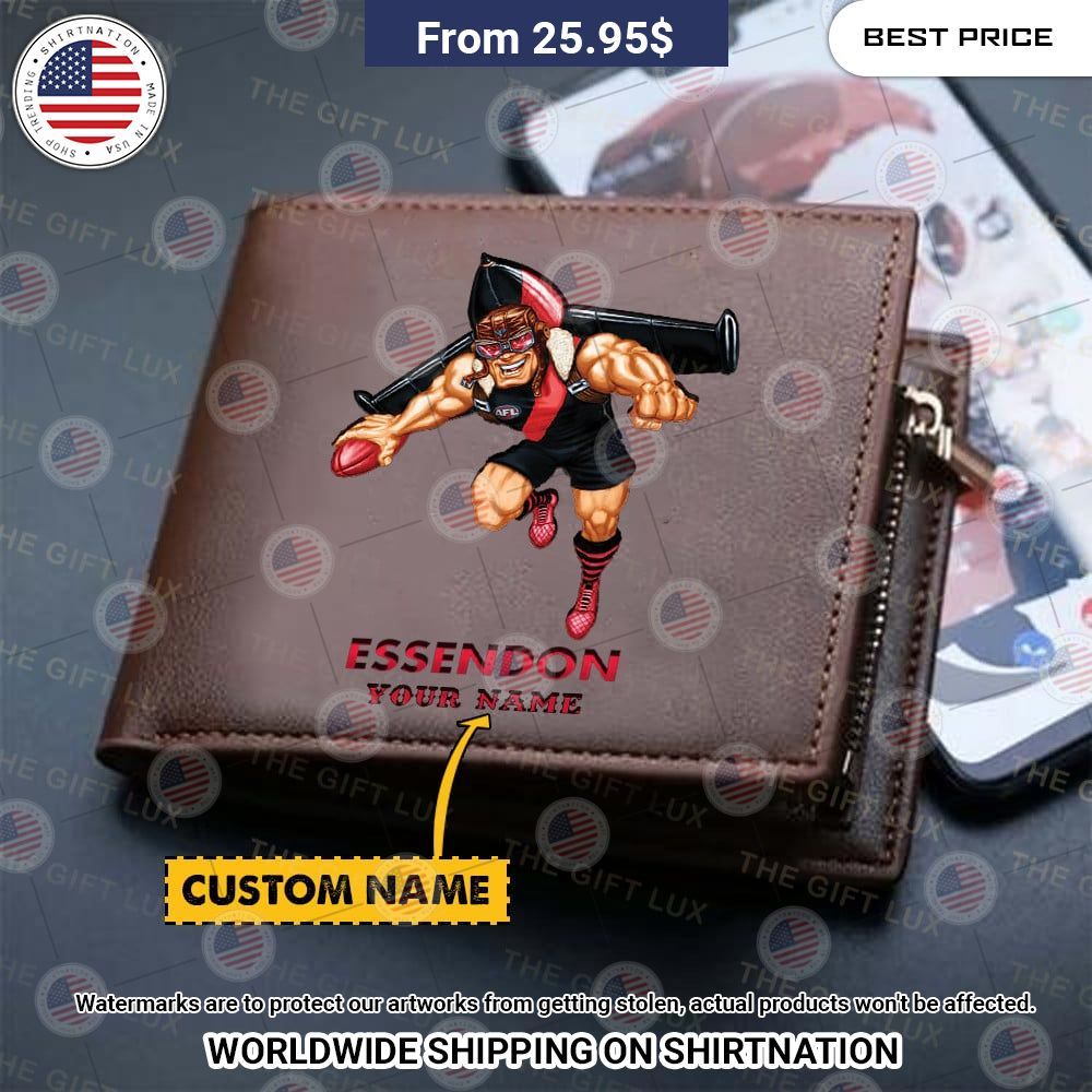 BEST AFL Essendon Football Club Custom Leather Wallets Damn good