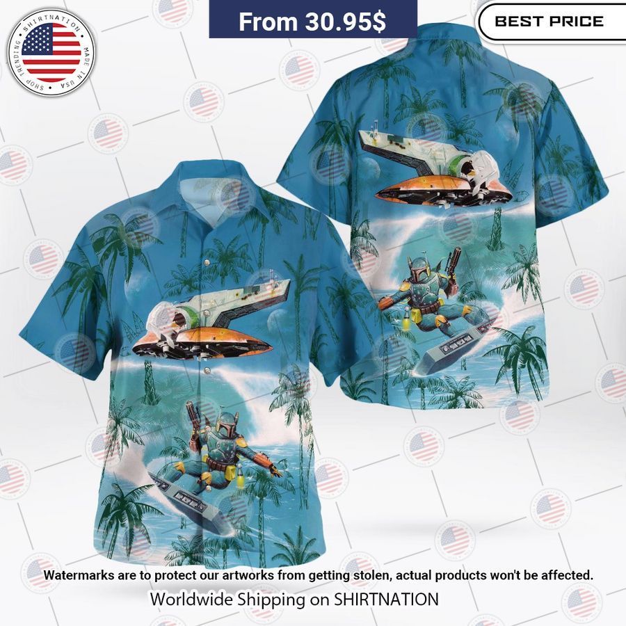 Boba Fett The Mandalorian Surfing Hawaiian Shirt