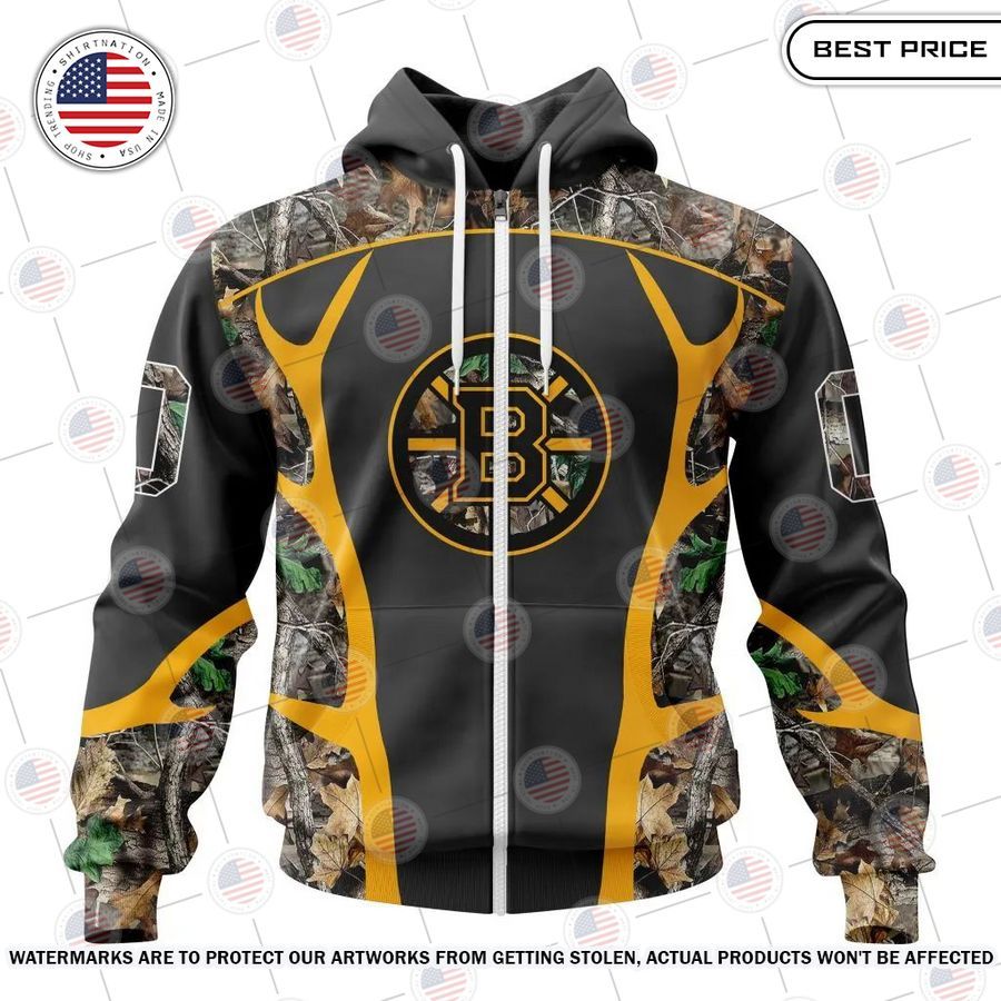 Boston Bruins Camo Hunting Custom Shirt Nice shot bro