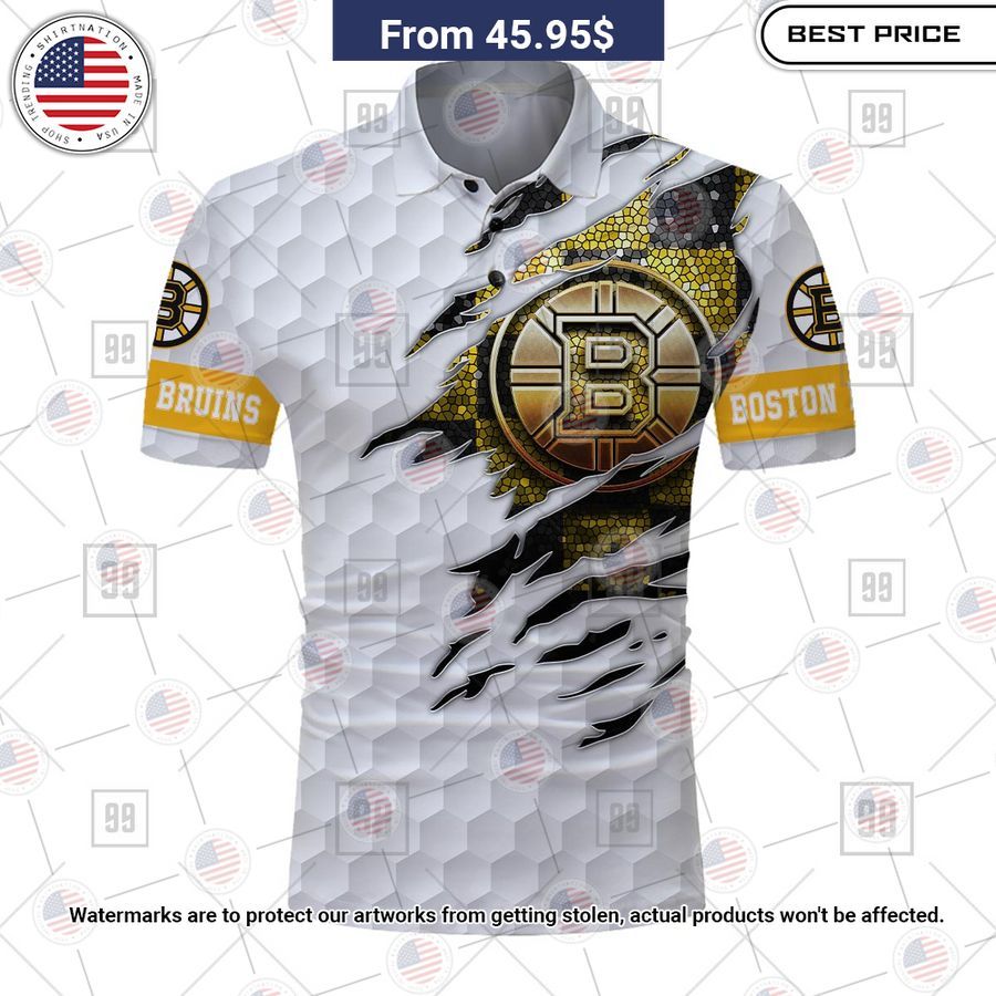 Boston Bruins Custom Polo Awesome Pic guys